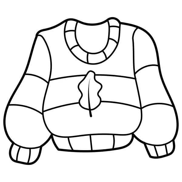Sweater | Online coloring pages for kids