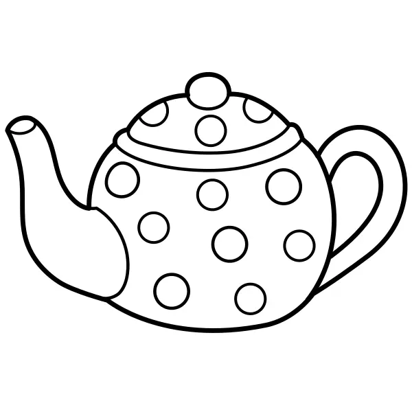 Teapot | Online coloring pages for kids