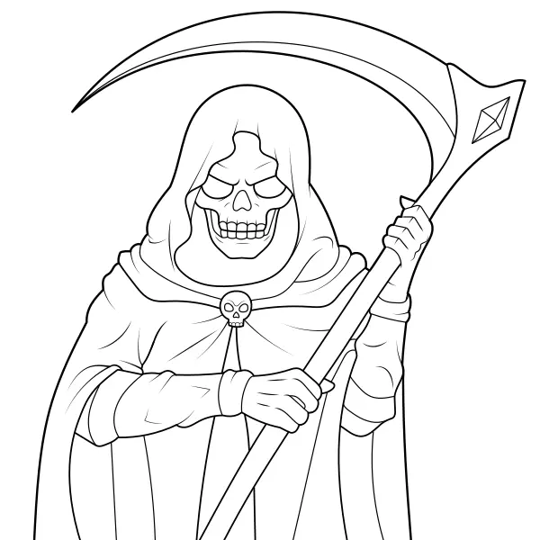 The Grim Reaper | Online coloring pages for kids