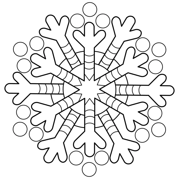 Snowflake | Online coloring pages for kids