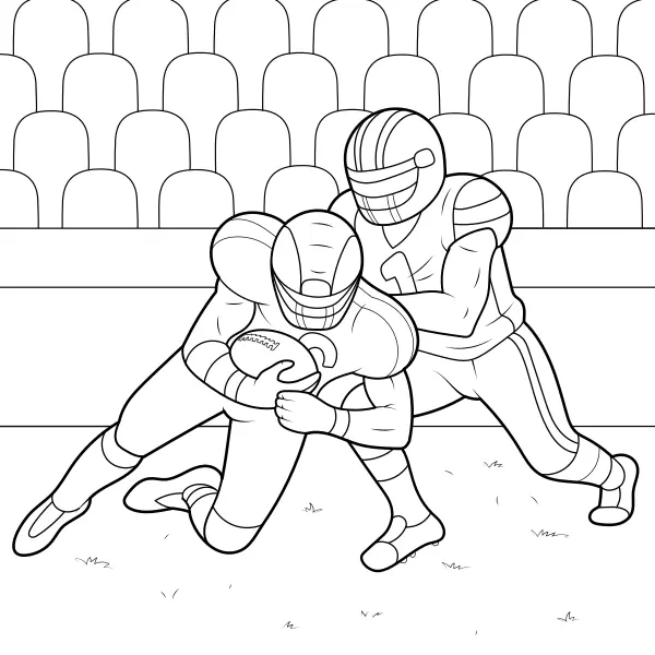 American football | Online coloring pages for kids
