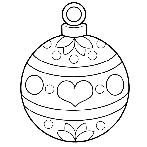 Christmas ornament | Online coloring pages for kids