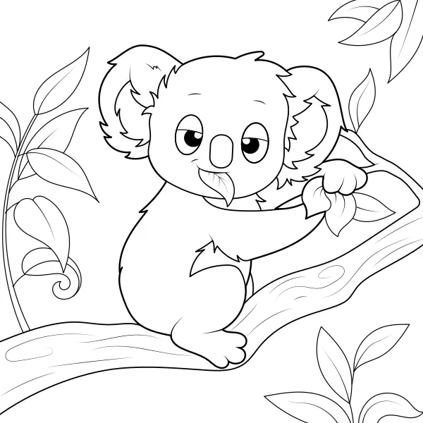 Koala | Online coloring pages for kids