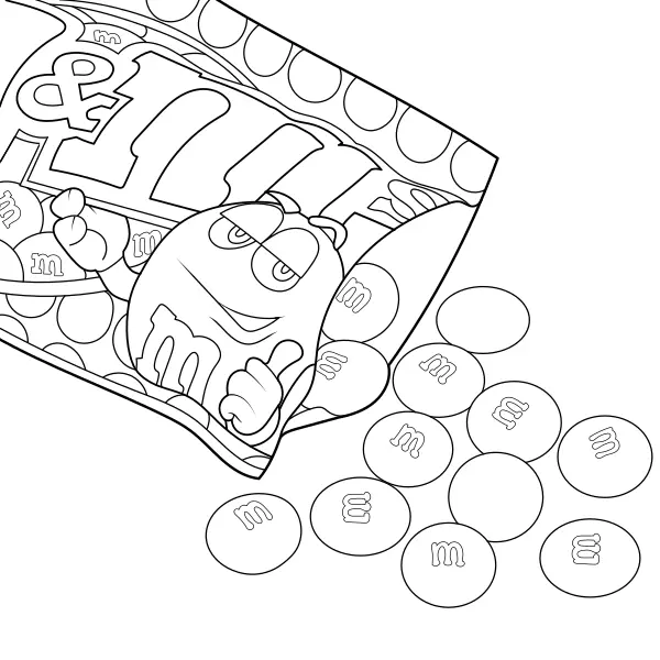 M&Ms | Online coloring pages for kids