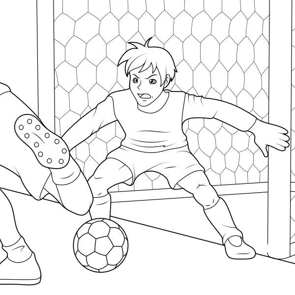 Goalkeeper | Online coloring pages for kids