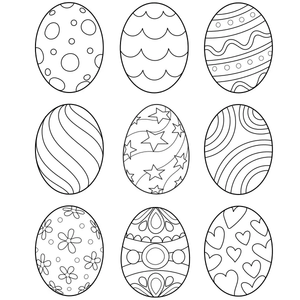 Easter Egg Collection | Online coloring pages for kids