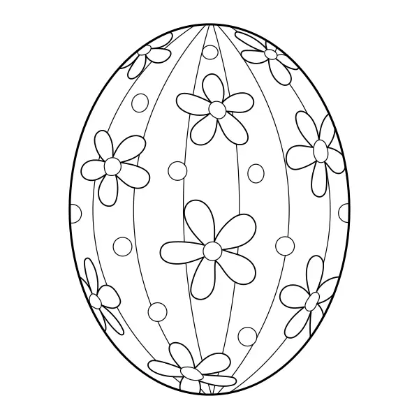 Easter Egg – Floral | Online coloring pages for kids
