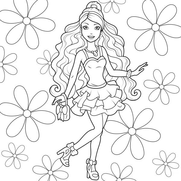 Barbie | Online coloring pages for kids