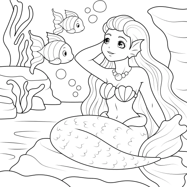 Mermaid | Online coloring pages for kids
