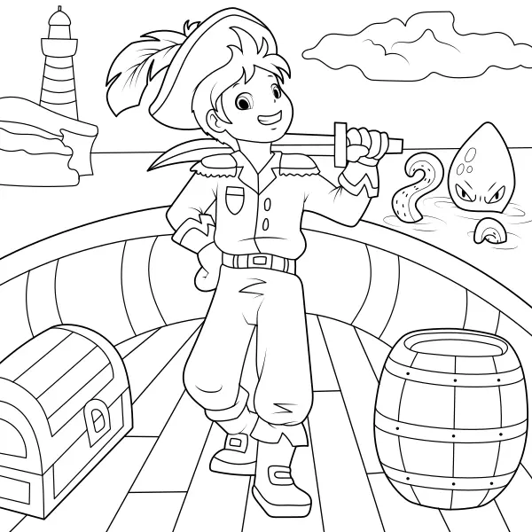 Ship’s Captain | Online coloring pages for kids