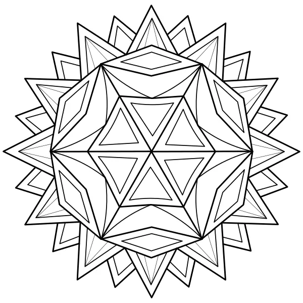 Sun Mandala | Online coloring pages for kids