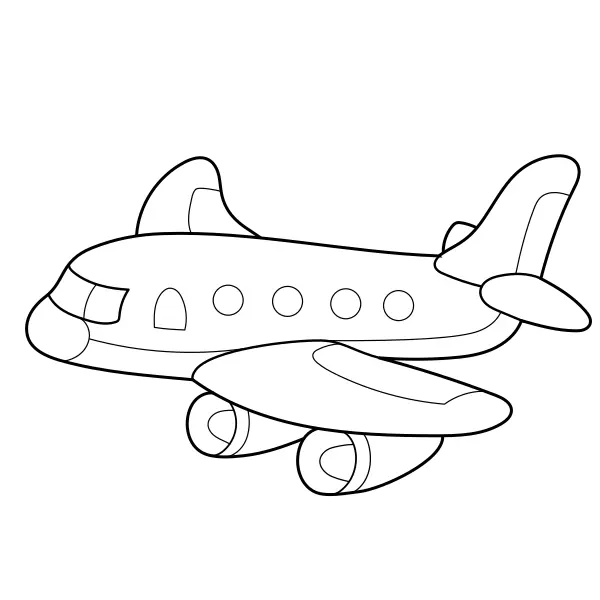 Toy Airplane | Online coloring pages for kids