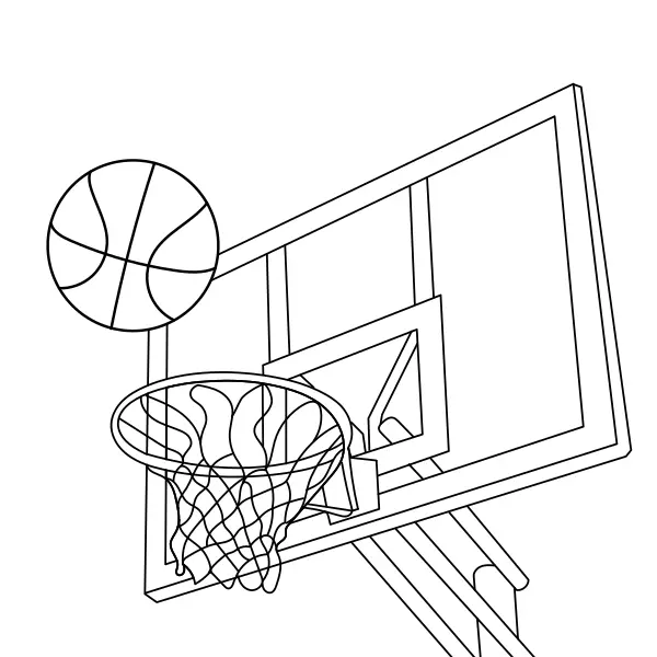 Basketball Hoop | Online coloring pages for kids