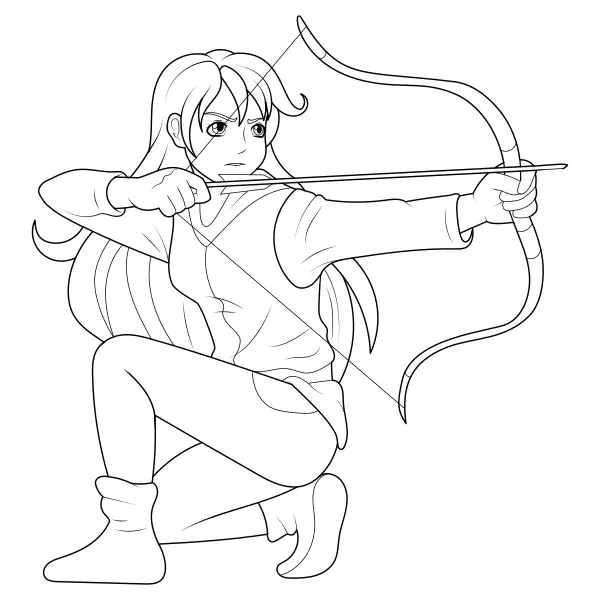 Archer | Online coloring pages for kids