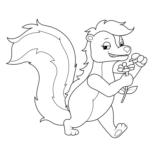 Skunk | Online coloring pages for kids