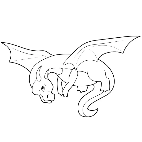 Dragon | Online coloring pages for kids