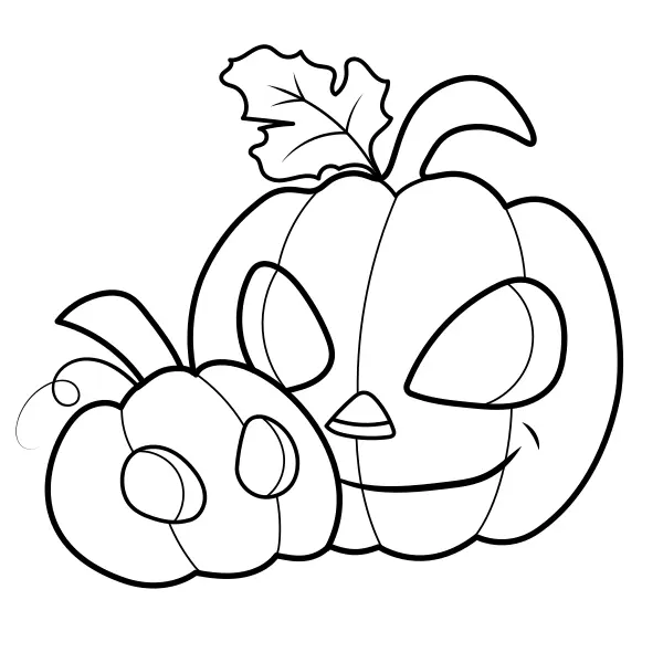 Pumpkins | Online coloring pages for kids