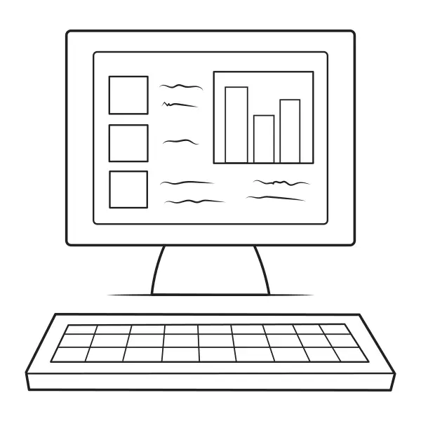 Computer | Online coloring pages for kids