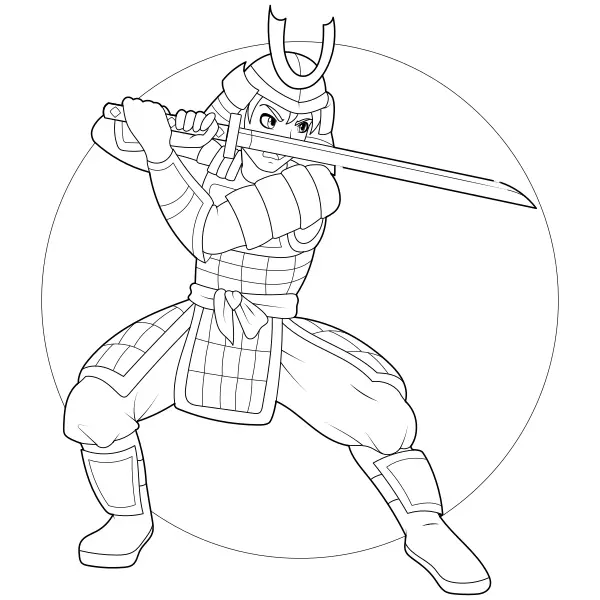 Samurai | Online coloring pages for kids