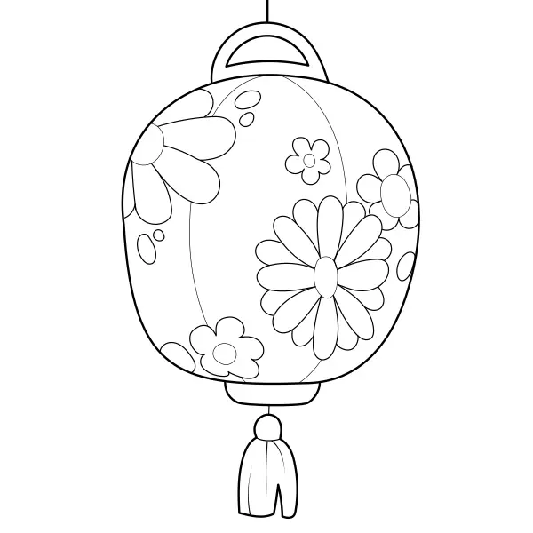 Lantern | Online coloring pages for kids
