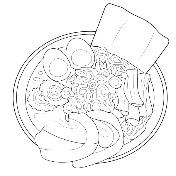 Ramen | Online coloring pages for kids