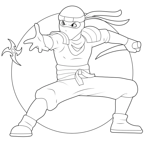 Ninja | Online coloring pages for kids
