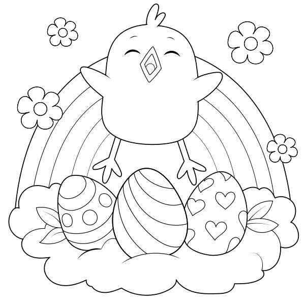 Easter Chick | Online coloring pages for kids