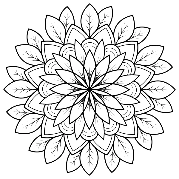 Mandala – Flower | Online coloring pages for kids
