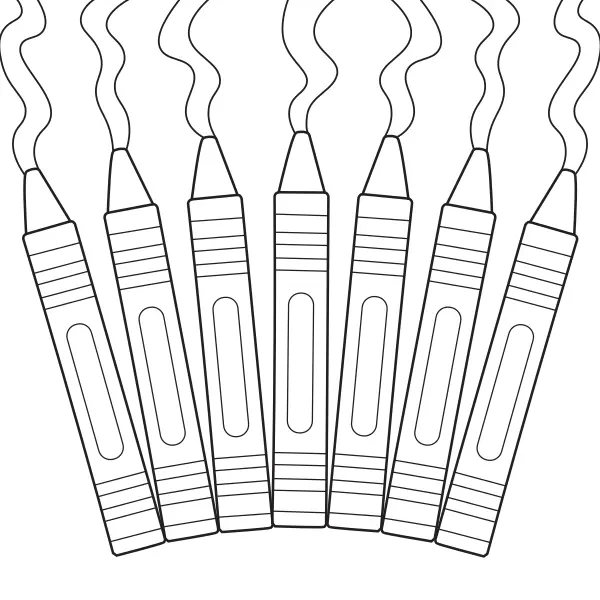 Crayons | Online coloring pages for kids