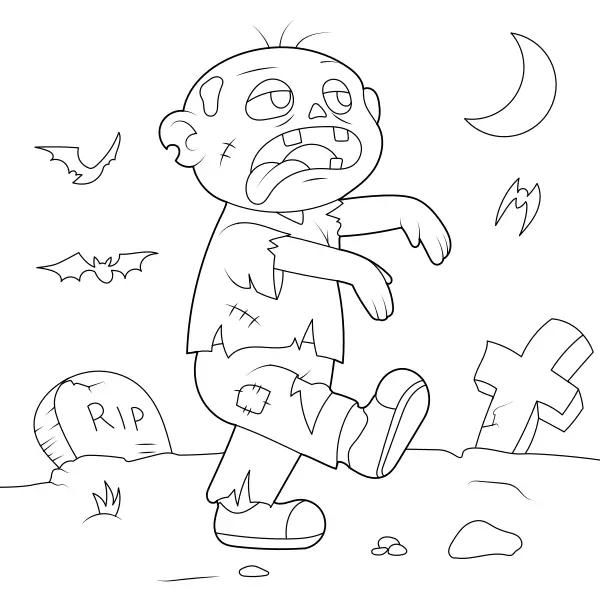 Zombies | Online coloring pages for kids