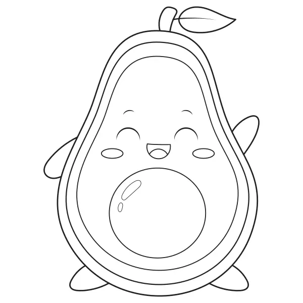 Avocado | Online coloring pages for kids