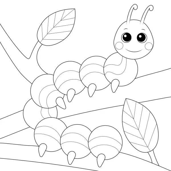 Caterpillar | Online coloring pages for kids
