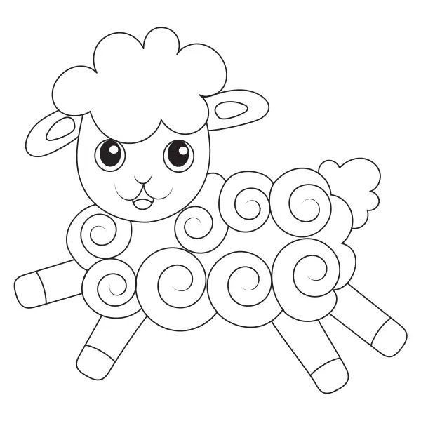 Sheep | Online coloring pages for kids