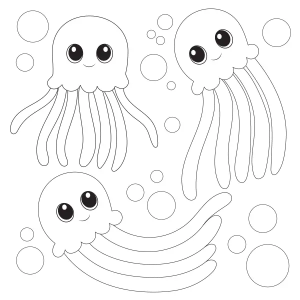 Jellyfish | Online coloring pages for kids