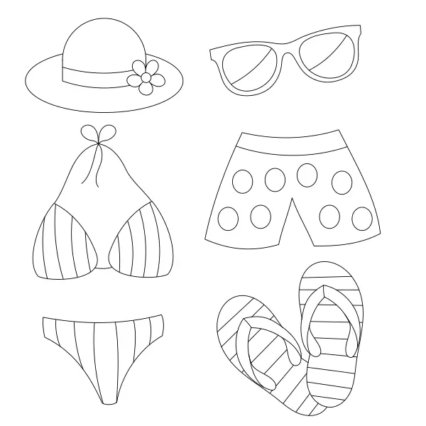 Swimwear | Online coloring pages for kids