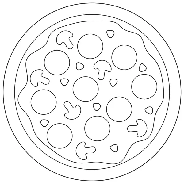 Pizza | Online coloring pages for kids