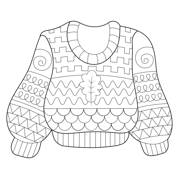 Sweater | Online coloring pages for kids