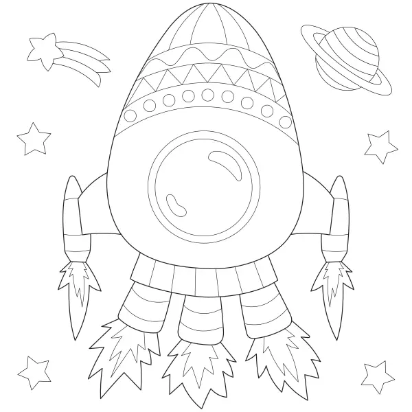 Spaceship | Online coloring pages for kids
