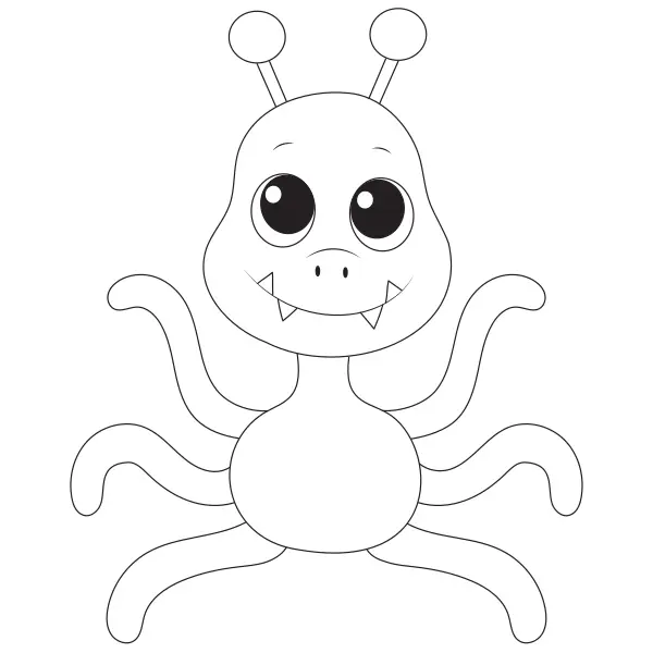 Alien | Online coloring pages for kids