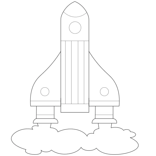 Rocket Launch | Online coloring pages for kids