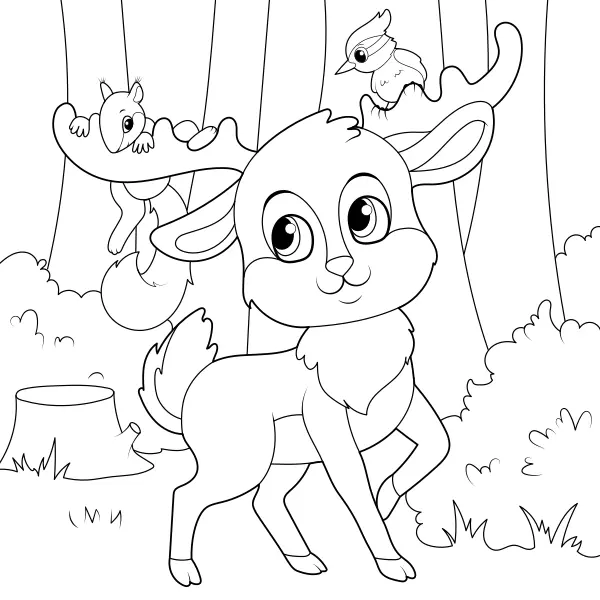Forest Animals | Online coloring pages for kids