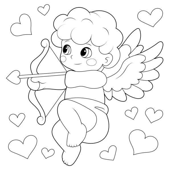 Angel Amor | Online coloring pages for kids