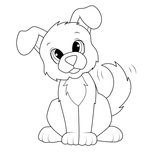 Puppy | Online coloring pages for kids