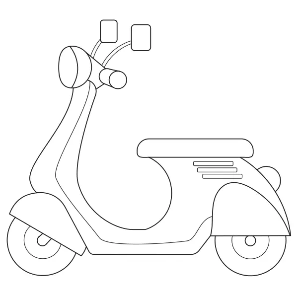 Scooter | Online coloring pages for kids