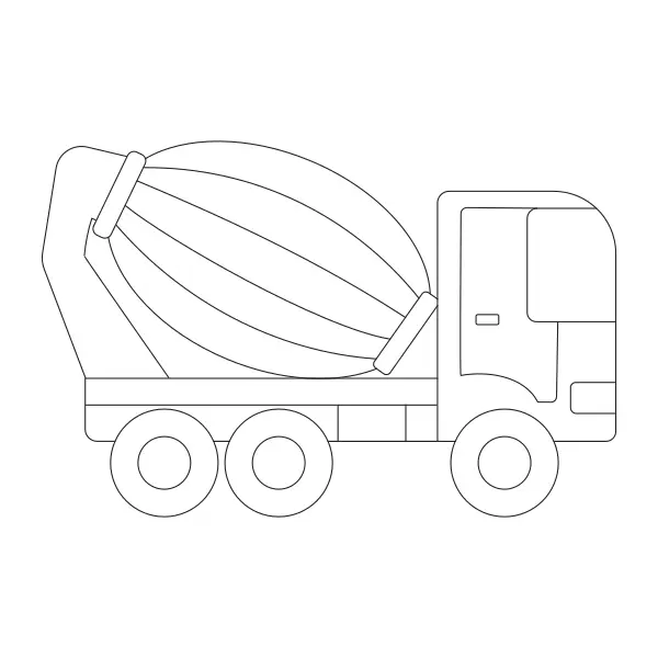 Mixer truck | Online coloring pages for kids