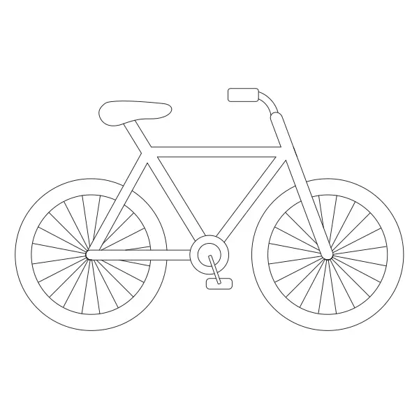 Bicycle | Online coloring pages for kids
