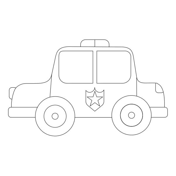 Police car | Online coloring pages for kids