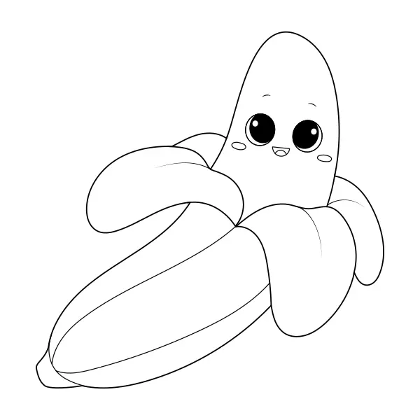 Banana | Online coloring pages for kids