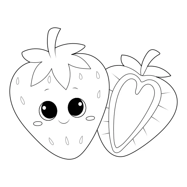 Strawberry | Online coloring pages for kids