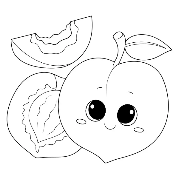 Peach | Online coloring pages for kids